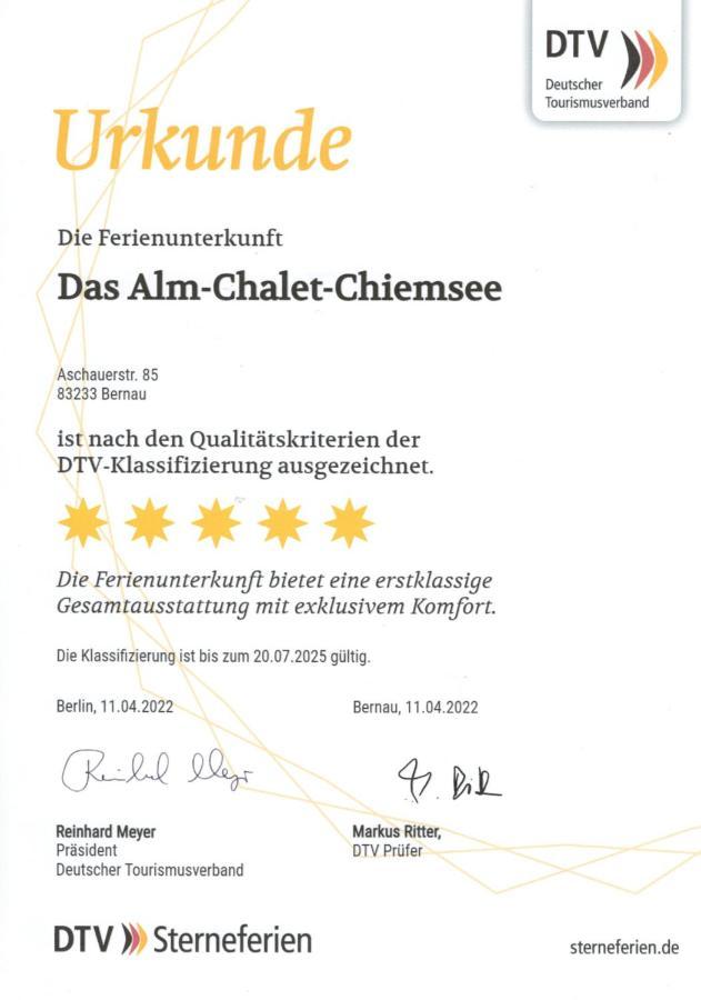 Das Alm-Chalet-Chiemsee ベルナウ・アム・キームゼー エクステリア 写真